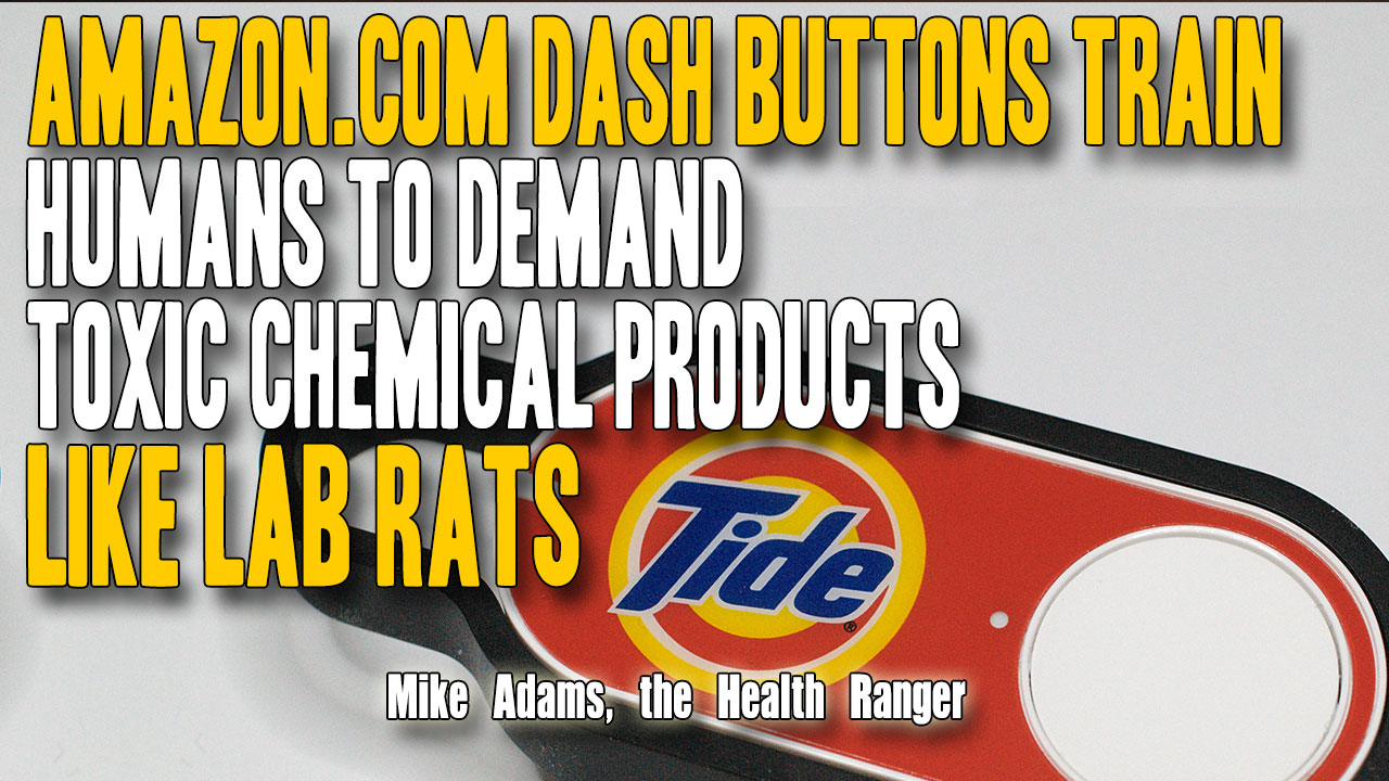 Image: Amazon.com DASH buttons train humans to demand toxic chemical products like lab rats (Audio)