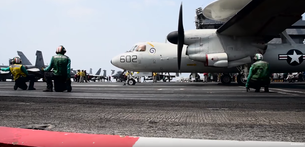 Image: Watch: Pilots Save Plane That Fell Off Aircraft Carrier