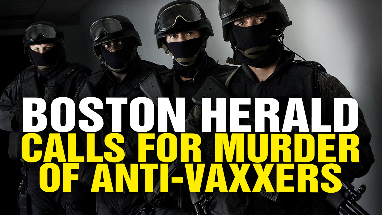 Image: Boston Herald Calls for Mass Executions of Anti-Vaxxers (Video)