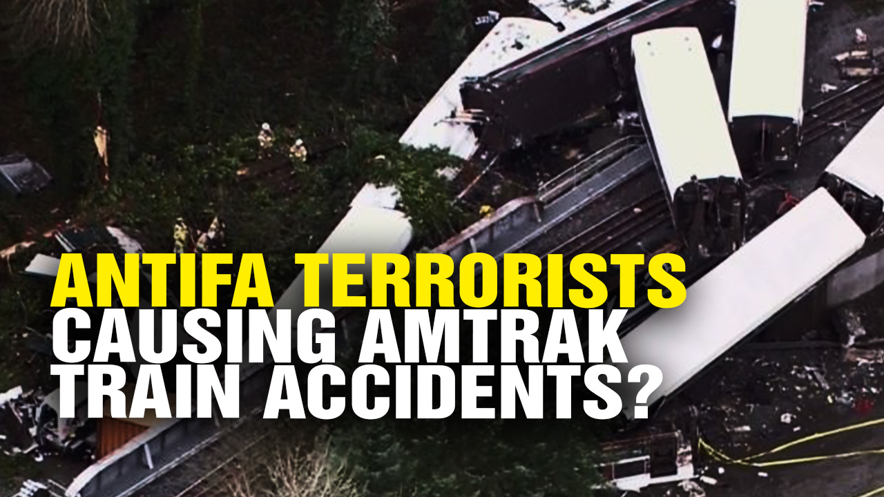 Image: Antifa Terrorists Causing Amtrak Train Derailments? (Video)