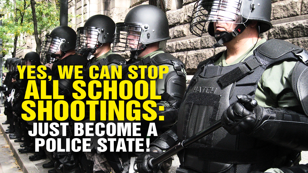 Image: We Can Stop ALL School Shootings by Becoming a Police State (Video)