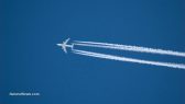 Airplane-Blue-Sky-Chemtrail-Vapor-Trail-Fly