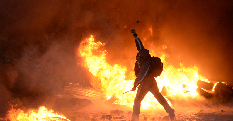 Image: Protester Set On Fire At The DNC (Video)